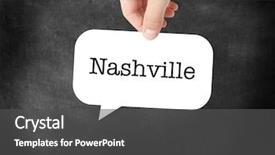  Presentation with nashville - PPT layouts with nashville written on a speechbubble background and a dark gray colored foreground