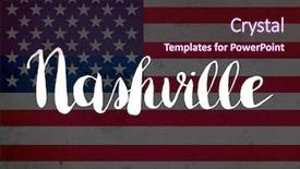  Presentation with nashville - Beautiful slides featuring nashville written with hand-written backdrop and a wine colored foreground