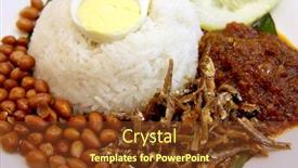  Presentation with lemak - Amazing presentation theme having nasi lemak traditional malaysian spicy rice dish backdrop and a tawny brown colored foreground