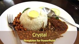  Presentation with lemak - PPT theme with nasi lemak traditional malaysian spicy background and a tawny brown colored foreground