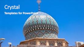  Presentation with mosque iran - Audience pleasing slide set consisting of nasir al-molk mosque shiraz backdrop and a teal colored foreground