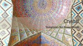  Presentation with mosque iran - Amazing PPT theme having nasir al-mulk mosque shiraz backdrop and a coral colored foreground