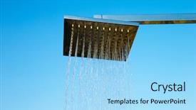  Presentation with tropical - Presentation theme consisting of nassar - tropical refreshing shower under sky background and a  colored foreground