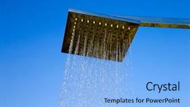  Presentation with baby shower gender reveal balloons - Presentation with nassar - tropical refreshing shower under sky background and a  colored foreground