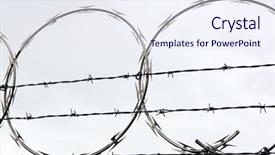  Presentation with sky - Cool new slides with nasty looking circular barbed wire backdrop and a sky blue colored foreground
