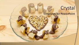  Presentation with electricity and banana tree - PPT theme enhanced with nat - chocolate fondue with fresh banana background and a lemonade colored foreground