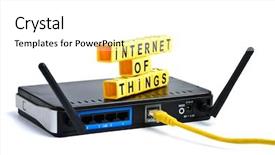  Presentation with network cable - Audience pleasing presentation consisting of nat - network yellow cable connected backdrop and a  colored foreground