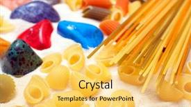 Presentation with stones and sand - Cool new presentation theme with natalicio - assorted pasta and colourful stones backdrop and a  colored foreground