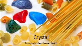 Presentation with stones and sand - Cool new presentation with natalicio - assorted pasta and colourful stones backdrop and a  colored foreground