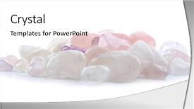  Presentation with pink white - Slide set featuring natalicio - pink quartz pile isolated background and a white colored foreground