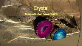  Presentation with sedimentary rock stones - Beautiful presentation theme featuring natalicio - underwater image of agata stones backdrop and a  colored foreground
