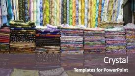  Presentation with fabrics - PPT theme consisting of natif - dubai uae colorful fabrics are background and a  colored foreground