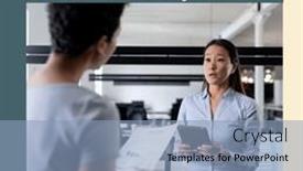  Presentation with professionals - Presentation design featuring national-administrative-professionals-day-text background and a light blue colored foreground