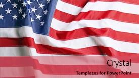  Presentation with national anthem - Audience pleasing PPT theme consisting of national anthem - american flag background backdrop and a red colored foreground