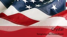  Presentation with national anthem - Beautiful slide deck featuring national anthem - american flag background backdrop and a crimson colored foreground