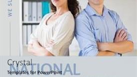  Presentation with education teamwork - PPT theme consisting of national-careers-week background and a light blue colored foreground