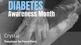  Presentation with awareness - Theme consisting of national-diabetes-awareness-month-over background and a gray colored foreground