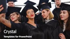  Presentation with multi ethnic group - Slides having national education - multi ethnic group of graduated background and a black colored foreground