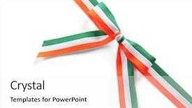  Presentation with irish - Slide set featuring national emblem - ribbon in colors of irish background and a white colored foreground