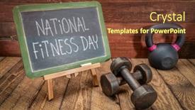  Presentation with first - Slides featuring national-fitness-day-is-celebrated background and a tawny brown colored foreground