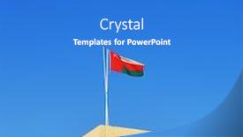  Presentation with oman - Colorful slide deck enhanced with national flag of oman is hoisted on the building in the city of muscat backdrop and a cobalt blue colored foreground