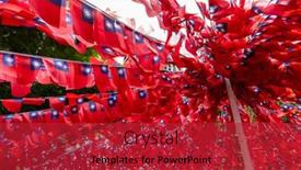  Presentation with taiwan flag - PPT layouts consisting of national-flag-of-taiwan-waving background and a  colored foreground
