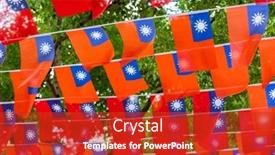 Presentation with taiwan flag - Theme with national-flag-of-taiwan-waving background and a red colored foreground