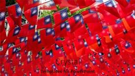  Presentation with taiwan flag - Presentation design consisting of national-flag-of-taiwan-waving background and a  colored foreground