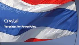  Presentation with thailand - Colorful theme enhanced with national flag of thailand backdrop and a ocean colored foreground