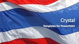  Presentation with thailand - PPT theme enhanced with national flag of thailand background and a ocean colored foreground