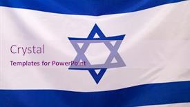  Presentation with israel flag - Amazing slide deck having national-flag-of-the-country backdrop and a sky blue colored foreground