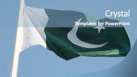  Presentation with pakistan flag - Colorful PPT theme enhanced with national flag of the islamic backdrop and a light blue colored foreground