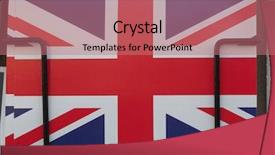  Presentation with union jack flag - PPT theme consisting of national flag of the united background and a coral colored foreground
