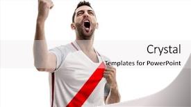  Presentation with national - Slides consisting of national game - peru fan celebrating on white background and a white colored foreground