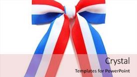  Presentation with luxembourg - Beautiful slides featuring national gift - luxembourg symbol bow on white backdrop and a coral colored foreground