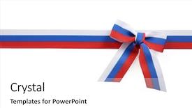  Presentation with gift ribbon - Audience pleasing slide set consisting of national gift - ribbon bow in colors backdrop and a white colored foreground