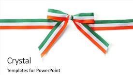  Presentation with silver fern black white flag - Presentation theme consisting of national gift - ribbon in colors of irish background and a  colored foreground