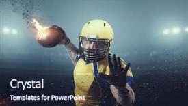  Presentation with american football - Amazing slides having national guard - american football player with burning backdrop and a wine colored foreground