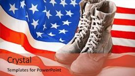  Presentation with national guard - Colorful theme enhanced with national guard - pair of combat boots backdrop and a red colored foreground