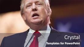  Presentation with trump - Colorful theme enhanced with national-harbor-md-march-6 backdrop and a tawny brown colored foreground