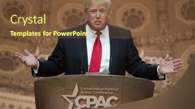  Presentation with trump - Beautiful slides featuring national-harbor-md-march-6 backdrop and a tawny brown colored foreground