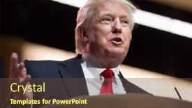  Presentation with trump - Presentation theme having national-harbor-md-march-6 background and a tawny brown colored foreground