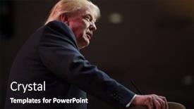  Presentation with trump - Cool new presentation theme with national-harbor-md-march-6 backdrop and a black colored foreground