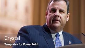  Presentation with political - PPT theme having national-harbor-md-march-6 background and a navy blue colored foreground