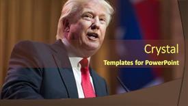  Presentation with trump - Audience pleasing slide set consisting of national-harbor-md-march-6 backdrop and a tawny brown colored foreground