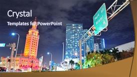  Presentation with miami - Slides enhanced with national historic landmark in 2008 background and a tawny brown colored foreground