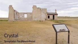  Presentation with fort - Beautiful PPT layouts featuring national historic site post hospital backdrop and a coral colored foreground