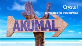  Presentation with beach - Cool new slides with national holiday mexico - akumal wooden sign with beach backdrop and a cobalt blue colored foreground