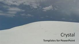  Presentation with white sand - Presentation theme consisting of national holiday mexico - scenic white sand dunes background and a light gray colored foreground