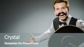  Presentation with mexico - Audience pleasing presentation theme consisting of national holiday mexico - smiling mexican with sombrero isolated backdrop and a gray colored foreground